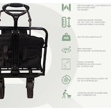 thumbnail of BRASQ Bolderkar Opvouwbaar Deluxe WC200 - 108L inhoud - Met duwstang - Lichtgewicht - Tot 100 kg draagvermogen - Inclusief 2 opbergtassen - Zwart