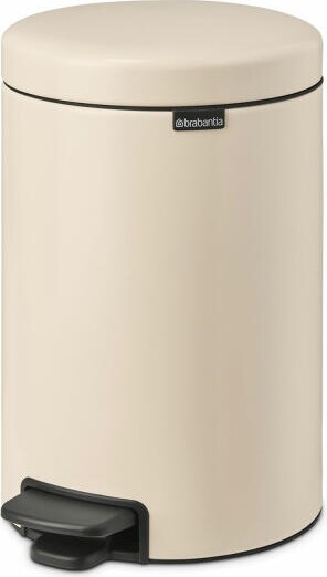 Treteimer NewIcon, Abfalleimer, Mülleimer, Abfallbehälter, Stahl, Soft Beige, 12 L, 149924