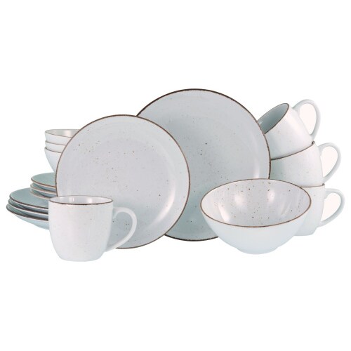 CreaTable Vintage Nature Weiss Kombiservice 16-tlg Porzellan