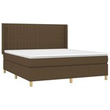 thumbnail of vidaXL Boxspringbett mit Matratze & LED Dunkelbraun 180x200 cm Stoff