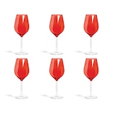 thumbnail of Excelsa set de 6 copas Color Wine de vidrio 7,5x7,5x23 cm rojo