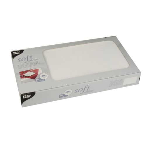 Starpak 20 Mitteldecken, stoffähnlich, Vlies "soft selection" 80 cm x 80 cm weiss
