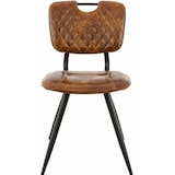 thumbnail of France Mobilier CHR Chaise hôtel restaurant Lina vintage - lot de 2 - 64 x 49 x 88cm Cognac