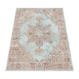 thumbnail of Outdoor Teppich Orientalisch Vintage Balkon, Terrasse schmutzabweisend Türkis Läufer 60x100 | 100% Polypropylen | Florhöhe: 2 mm | pflegeleicht