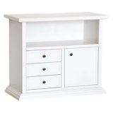 thumbnail of shopinnovativo -Mobile porta tv 1 anta 3 cassetti arte povera in legno massello e mdf con rifinitura in bianco 84x40x80 H