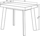 thumbnail of Ausziehbarer Konsolentisch, 160x90x73cm, Für 8 Personen, Holzbeine, Moderner Stil, Schwarz _ 222_49
