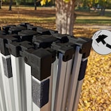 thumbnail of Pavillon 3x6m - mit 3 Wänden - Schwarz