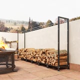 thumbnail of Outsunny Legnaia 0.8m³ in Metallo con Telo Impermeabile 235x31x116 cm