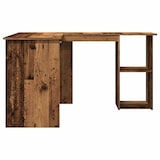 thumbnail of Bureau d'angle vieux bois 120x140x75 cm bois d'ingénierie Modèle Milan Métal
