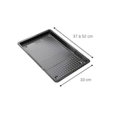 thumbnail of Plaque à pizza rectangulaire perforée extensible 37 à 52 x 33 cm Zenker Black Metallic