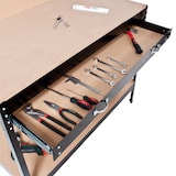 thumbnail of tectake Banco da lavoro con cassetto - 120 x 60 x 156 cm - 400855