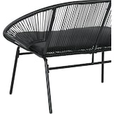 thumbnail of Silla acapulco de 2 plazas silla de jardín con reposabrazos cojines y marco de acero carga 260 kg para balcón terraza patio 132x72x83 cm