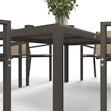 thumbnail of Conjunto de comedor de exterior de 7 piezas conjunto de mesa y 6 sillas de jardín con sillas apilables y marco de acero para terraza patio
