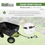 thumbnail of Gartenwagen mit Kippfunktion 400kg 125 L mit Deichsel für Rasentraktor Quad oder Handgriff