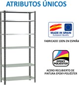 thumbnail of SimonRack Estantería Metálica con tornillos 2000x900x400 mm, 6 Alturas, 100 kg de Punto Flexión, Antracita/Blanco - Comfort