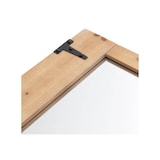 thumbnail of Espelho de parede COSTWAY, espelho grande com moldura de madeira, espelho decorativo com ganchos de metal, natural