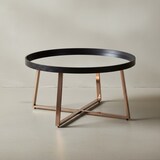 thumbnail of Couchtisch Rund Gold, Metall und Glas, eleganter Wohnzimmertisch. 78x78x42 cm | Kadima Design