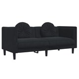 thumbnail of Ensemble de canapés 3 pcs avec coussins noir velours Modèle Rermontia