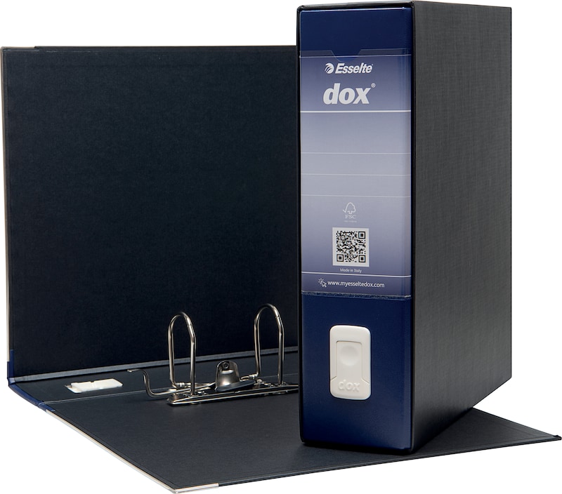 Raccoglitori A Leva Esselte Dox 1 - Formato Commerciale A4, Bianco, Confezione Da 6 Pezzi, Per Archiviazione Professionale