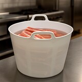 thumbnail of Confezione da 10 secchi in plastica per alimenti con manico rinforzato (bianco, 42l) - Senza BPA. Ristoranti, celle frigorifere, vintage