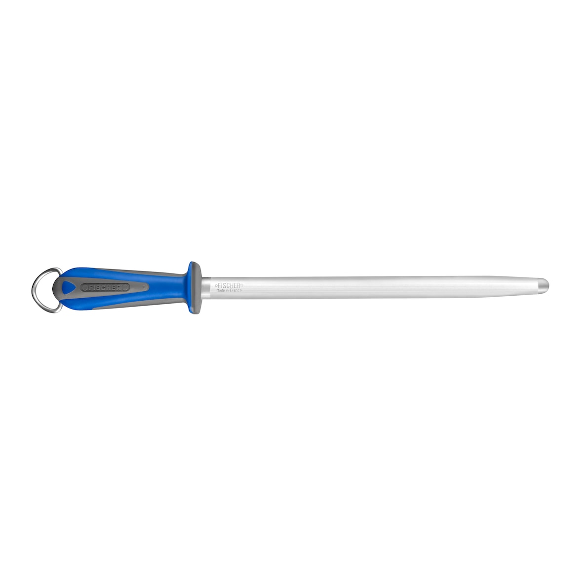 Fusil à aiguiser Fischer mèche ovale 30cm taillage fin et manche bleu