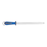 thumbnail of Fusil à aiguiser Fischer mèche ovale 30cm taillage fin et manche bleu