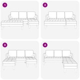 thumbnail of vidaXL Bankstel met kussen 2 pcs Donkergrijs Polyester