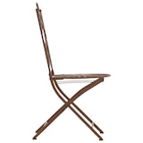 thumbnail of Lot de 2 Chaises de jardin pliables Indra en fer forgé Marron antique