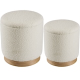 thumbnail of 2er Set Sitzhocker Orchide Bouclé, gepolstert, mit Stauraum