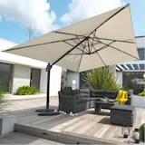 thumbnail of Parasol déporté en aluminium et polyester Sevilla 4 x 3 m anthracite Dcb Garden