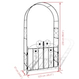 thumbnail of vidaXL Gartentor Rosenbogen Rankgitter Rosensäule Spalier Pergola : Farbe - Schwarz
