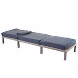 thumbnail of Poly-Rattan Sonnenliege HWC-A51, Relaxliege Gartenliege Liege ~ Premium grau, Kissen dunkelgrau