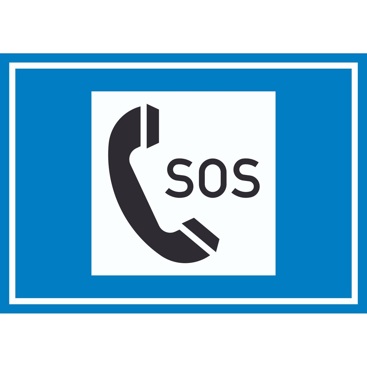 Notrufsäule Symbol Schild A6 (105x148mm)