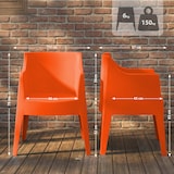 thumbnail of Ensemble de 4 chaises de jardin Bartal Orange