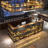 thumbnail of 【TWWW220cm】Maßanfertigung Bartisch Bar Theke Kasse Tresen Eisenkunst Rezeption Empfangstheke L220*B50*H100cm