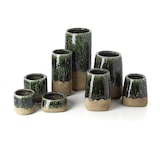 thumbnail of Bazar Bizar Cache-pot en grès cérame 16.5x16.5x8 cm vert béton