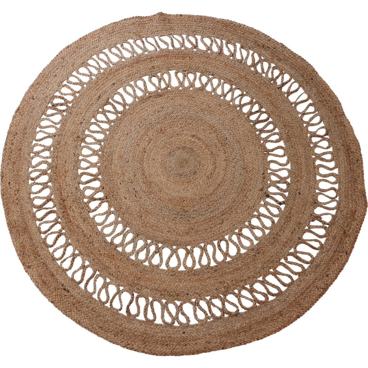 WellHome - Tapete redondo de juta trançada 120 cm