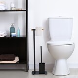 thumbnail of Relaxdays WC Garnitur, Bambus, Edelstahl, stehender Klopapierhalter, Toilettenbürste mit Bürstenhalter, schwarz/natur