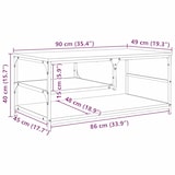 thumbnail of vidaXL Couchtisch Artisan-Eiche 90 x 49 x 40 cm Holzwerkstoff