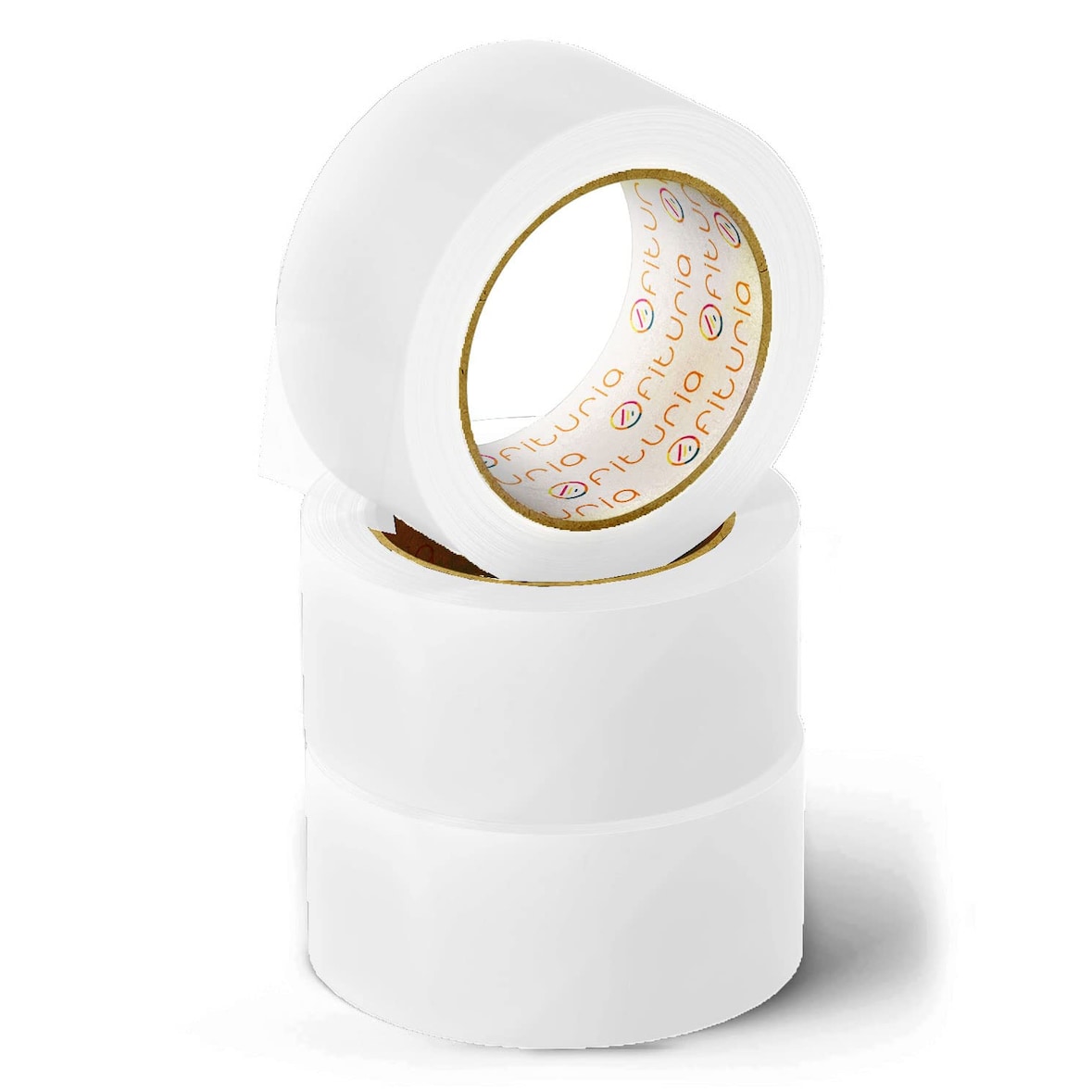 OFITURIA Cinta Adhesiva, color Blanco, Cinta para Embalaje y Organizar tus Cajas y Envíos 66 mt x 48 mm (1 und. - Blanco)