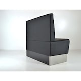 thumbnail of Gastro Sitzbank Berlin | Edelstahl | gestreift | 120 cm breit | schwarz | Bistro Sitzbank | Dinerbank