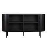 thumbnail of 2-türiges Sideboard aus Melamin und Stahl 140 cm schwarz - Oviala