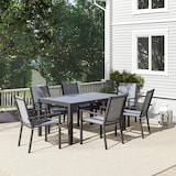 thumbnail of Outsunny conjunto de mesa y sillas jardín de 7 piezas, muebles de jardín exterior con 6 sillas apilables y marco de acero para terraza, patio, gris