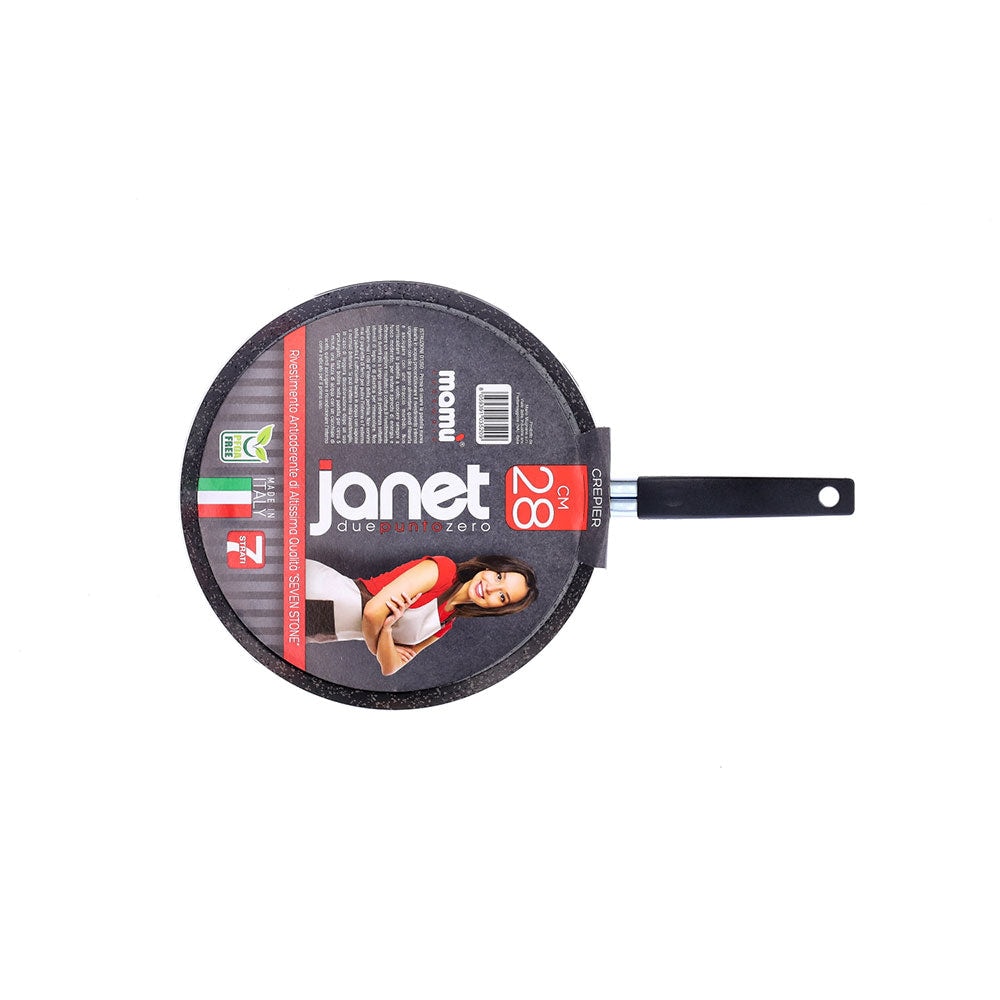 Mamù crêpepan, antiaanbaklaag, aluminium, PFOA-vrij, krasbestendig, gemaakt in Italië, Ø 28 cm