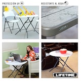 thumbnail of Mesa auxiliar plegable redonda blanco Lifetime Ø84 x 74 cm