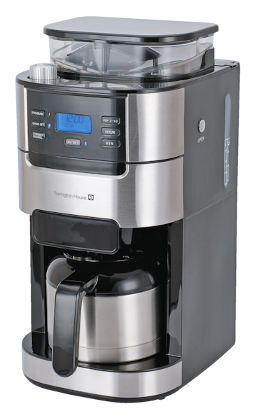 Tarrington House Máquina de café com moinho CMG0917, 21.3 x 31.4 x 43 cm, 1 L, 1000 W, preto/ prateado