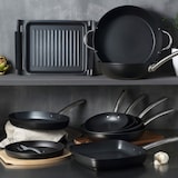 thumbnail of Masterpro - Juego de 3 Sartenes Ø24/Ø28/Ø30 cm en Aluminio Forjado Aptas para Inducción Color Negro FOODIES