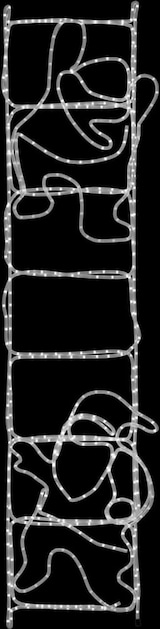 thumbnail of vidaXL LED-Silhouette Weihnachtsmann auf Leiter 552 LEDs 50x200 cm