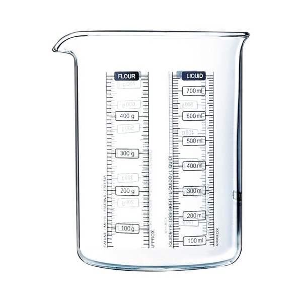 Pyrex Classic Kitchen Lab Messbecher, Borosilikatglas, 750 ml, 12 x 12 x 14cm, geeignet für Backofen, Mikrowelle und Gefrierschrank