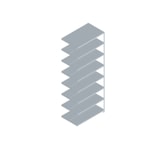 thumbnail of Aktenregal, Anbaufeld, HxBxT 2550x1000x600mm, Fachl. 90kg, 8xStahlboden, 8 OH